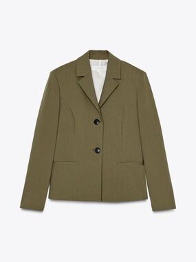 ZARA FITTED SHOULDER PAD BLAZER